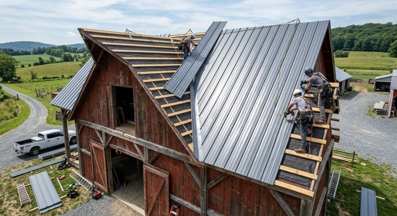 Barn Roof Construction in Paulding County, GA