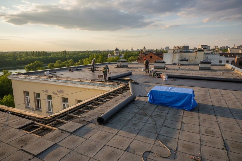 Single Ply Roof Replacement in Hiram, GA